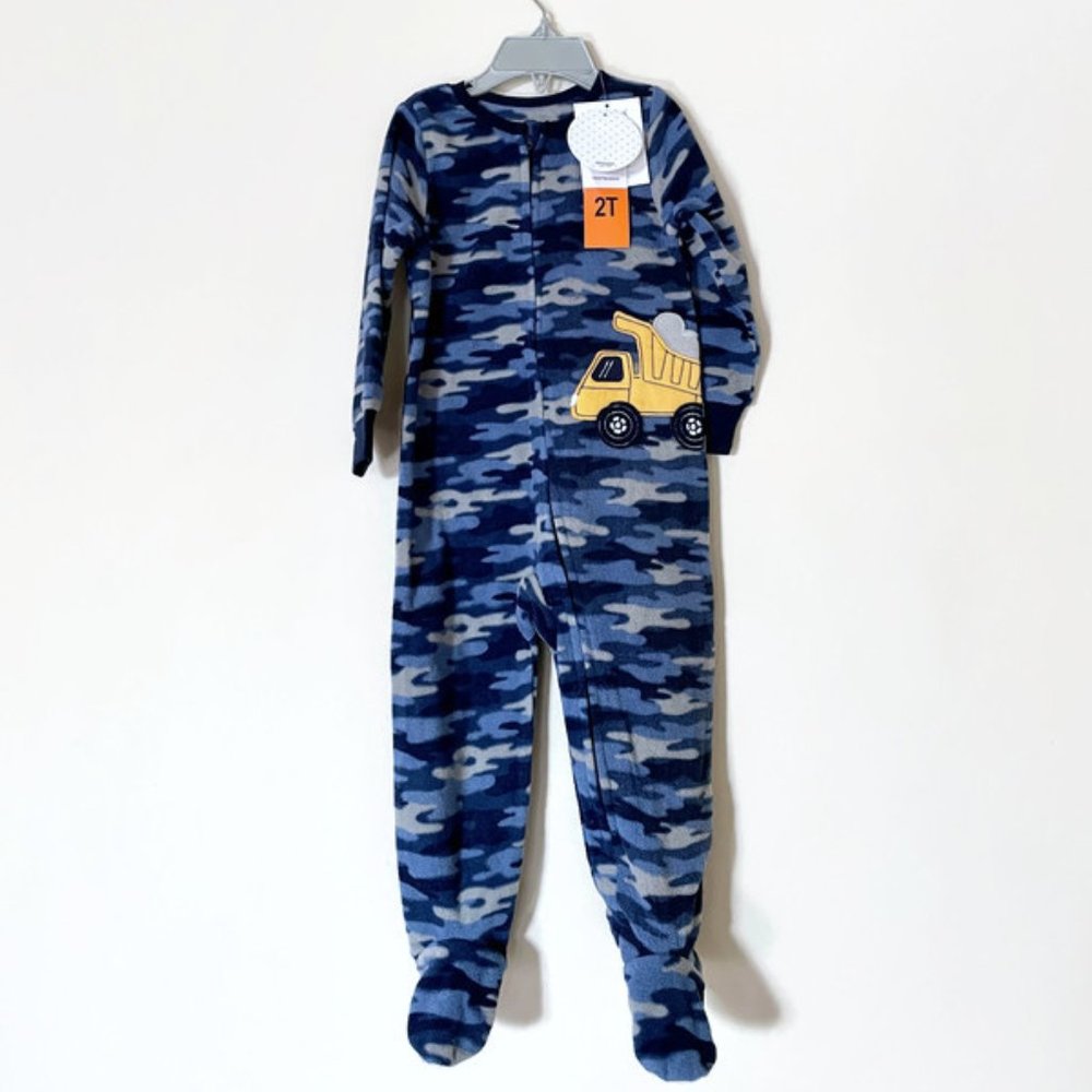 Toddler zipped one piece, Truck design onsie